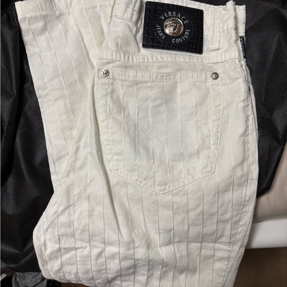 Versace Jeans Couture White Pants